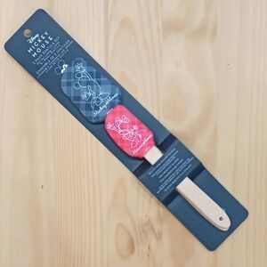 Disney Mickey Minnie Mouse 2 pack Wooden Silicone Spatula Set